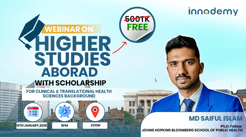 Webinar on Higher Studies Abroad with Scholarship for Clinical & Translational Health Science Background